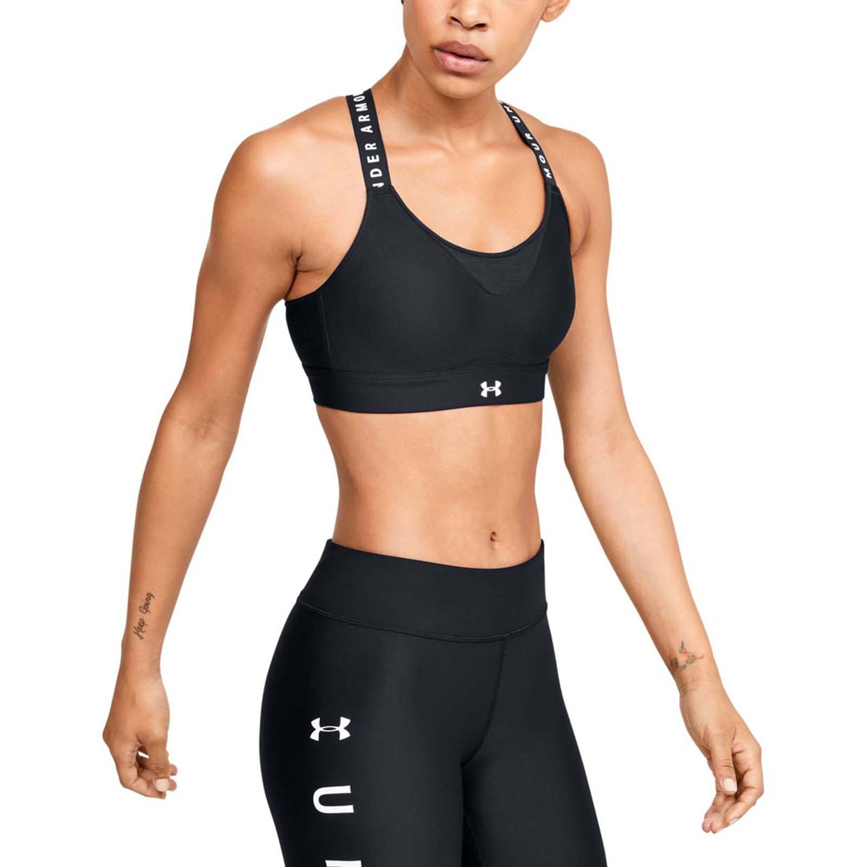 фото Топ женский under armour infinity high bra черный sm