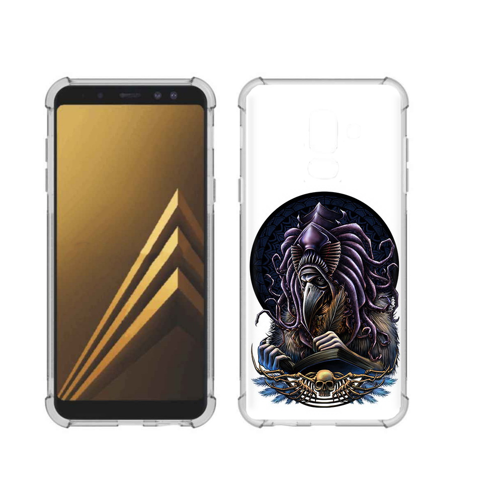 

Чехол MyPads Tocco для Samsung Galaxy A6+ (2018) умный ворон (PT111520.594.650), Прозрачный, Tocco