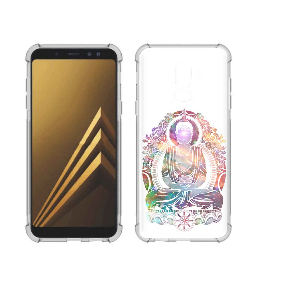 

Чехол MyPads Tocco для Samsung Galaxy A6+ (2018) умный мужчина абстракция, Прозрачный, Tocco