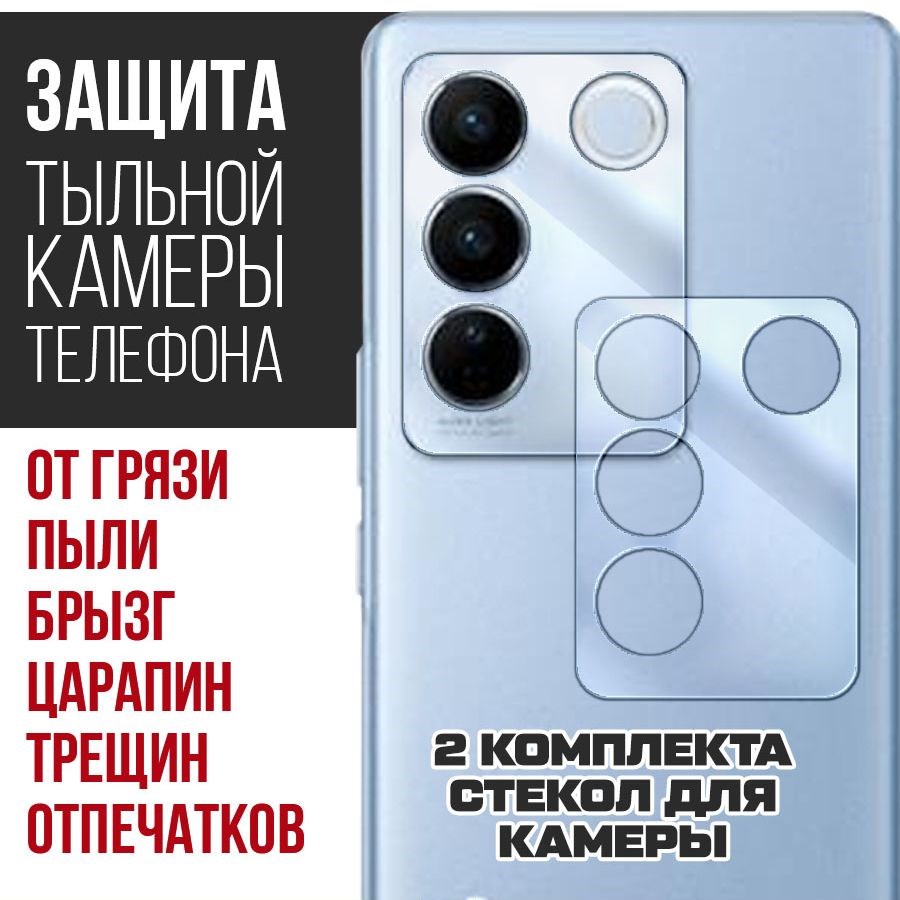 

Стекло защитное гибридное для камеры Vivo V27 Pro (2 шт.)