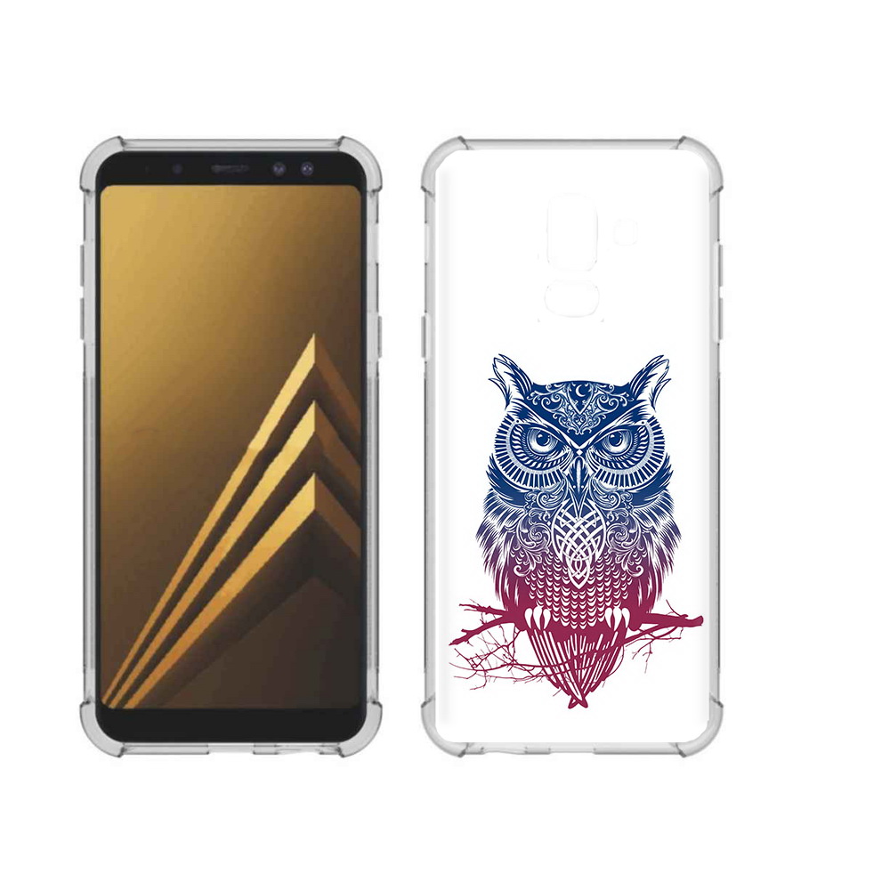 

Чехол MyPads Tocco для Samsung Galaxy A6+ (2018) хиппи сова (PT111520.594.664), Прозрачный, Tocco