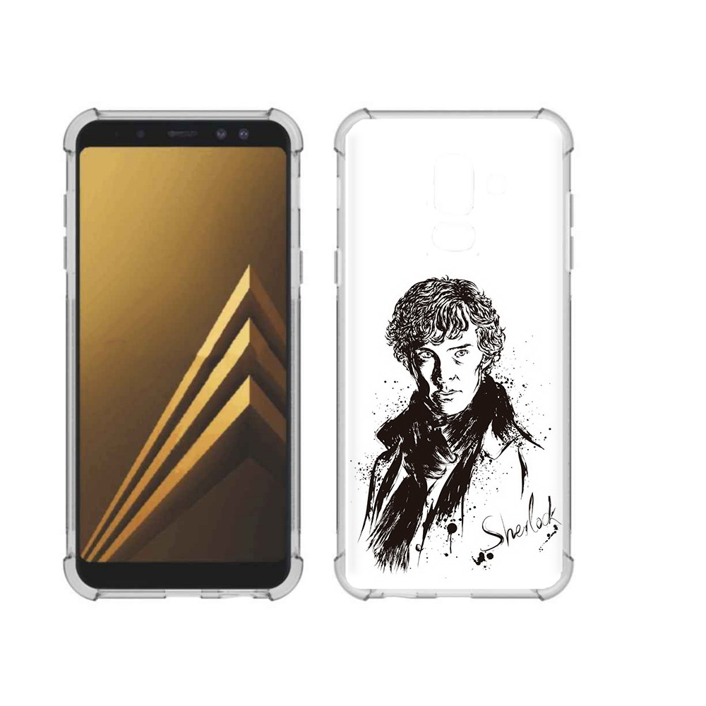 

Чехол MyPads Tocco для Samsung Galaxy A6+ (2018) шерлок холмс портрет (PT111520.594.698), Прозрачный, Tocco