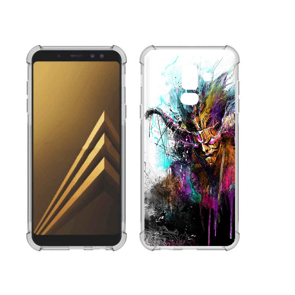 

Чехол MyPads Tocco для Samsung Galaxy A6+ (2018) яркий дьявол (PT111520.594.709), Прозрачный, Tocco