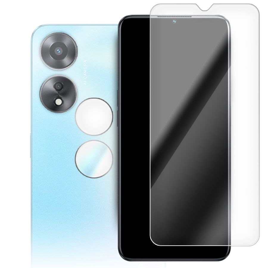 

Стекло защитное гибридное для OPPO A1X + защита камеры (2 шт.)