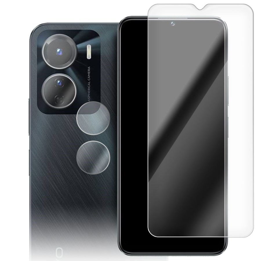 

Стекло защитное гибридное для Vivo Y16 + защита камеры (2 шт.)