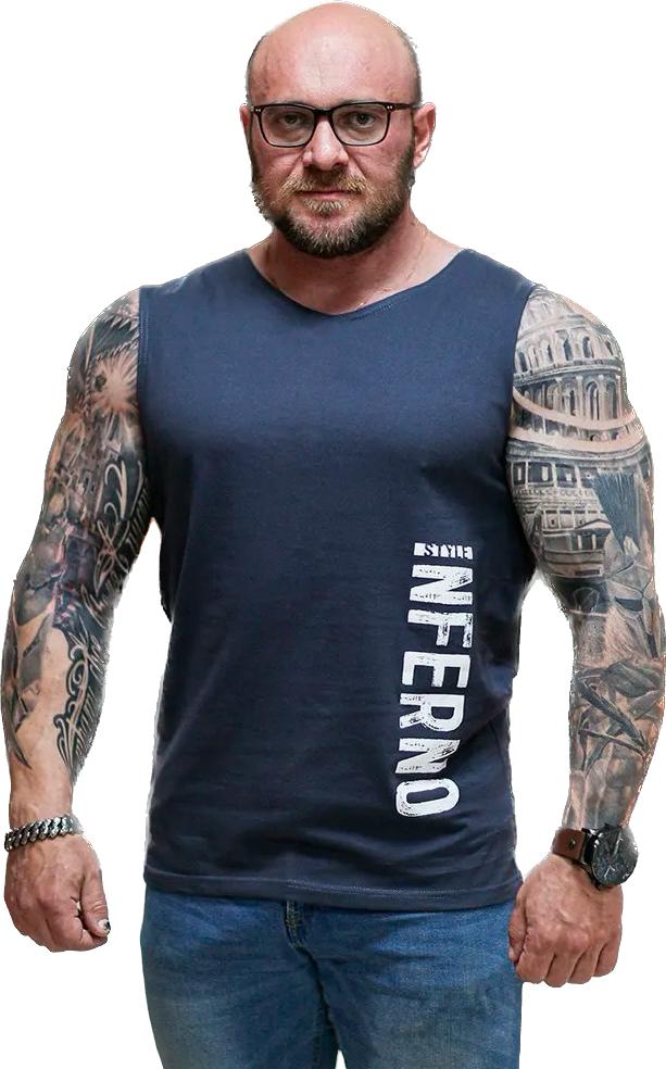 

Майка мужская INFERNO style М-002-000 серая 3XL, Серый, М-002-000