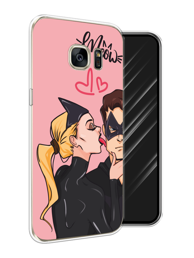 

Чехол Awog на Samsung Galaxy S7 "Kiss of Cat Woman", Розовый;черный;бежевый, 24550-1