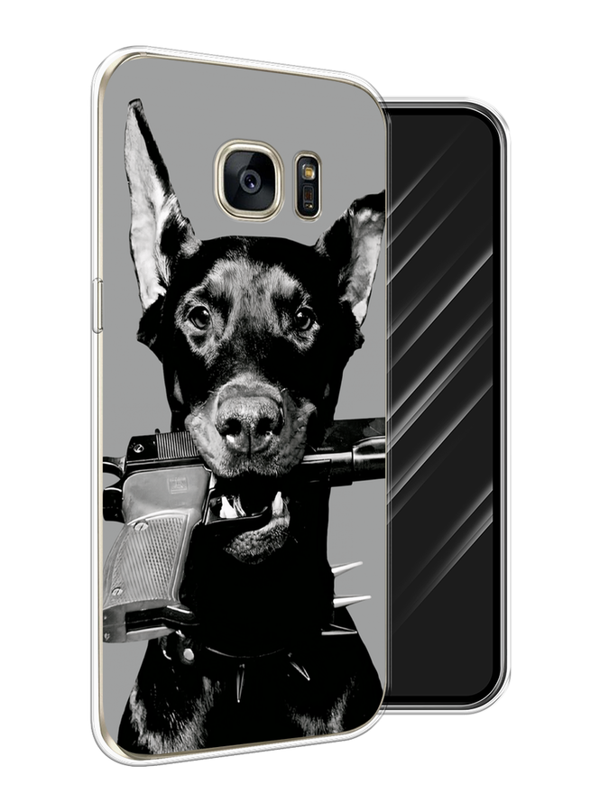 

Чехол Awog на Samsung Galaxy S7 "Доберман", Серый, 24550-1