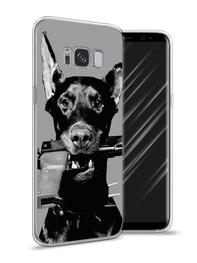 

Чехол Awog на Samsung Galaxy S8 "Доберман", Серый, 24750-1