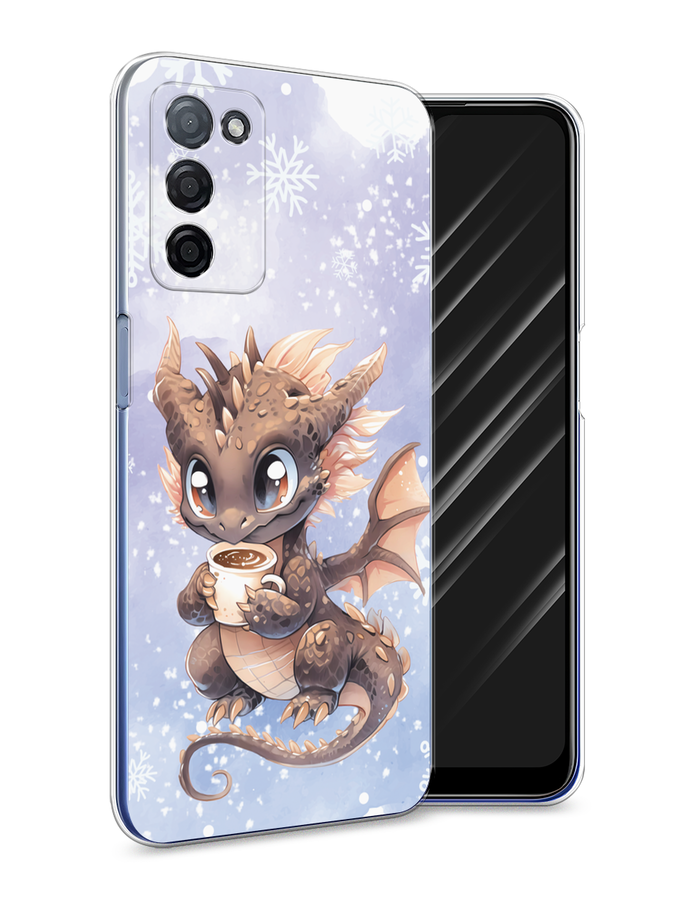 

Чехол Awog на Oppo A55s 5G "Дракончик с кружкой тёмный", Бежевый;розовый;серый, 2510150-1