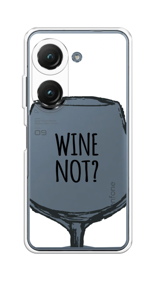 

Чехол на Asus ZenFone 9 "Wine not white", Белый, 44950-6