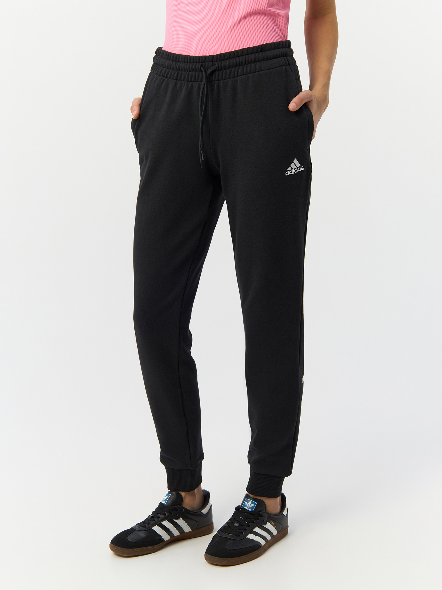 Брюки Adidas для женщин, спортивные, IC6868, размер XS, чёрно-белые-095A
