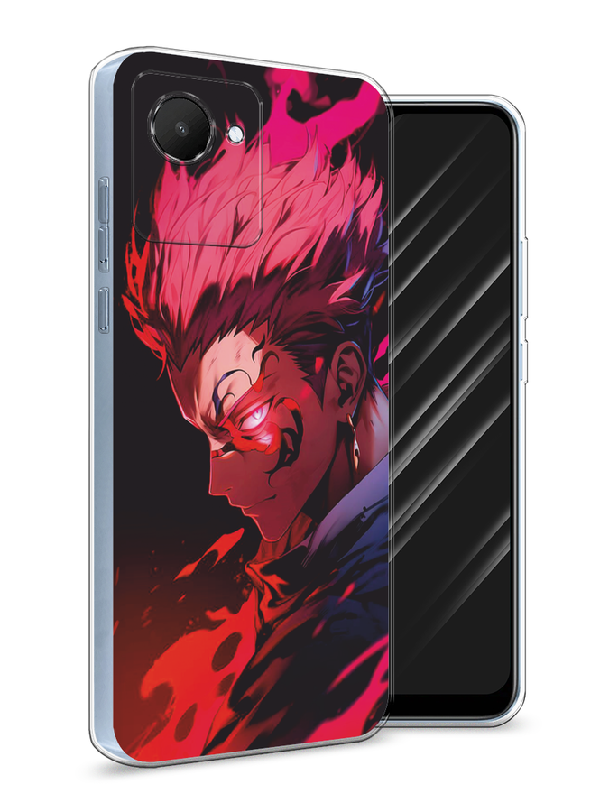 

Чехол Awog на Realme C30 "Взгляд Сукуны", Розовый;красный;черный, 2510550-1