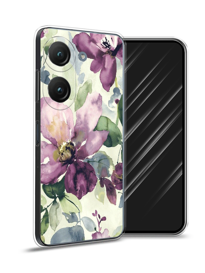 

Чехол Awog на Asus ZenFone 9 "Сиреневые цветы-акварель", Фиолетовый, 44850-10