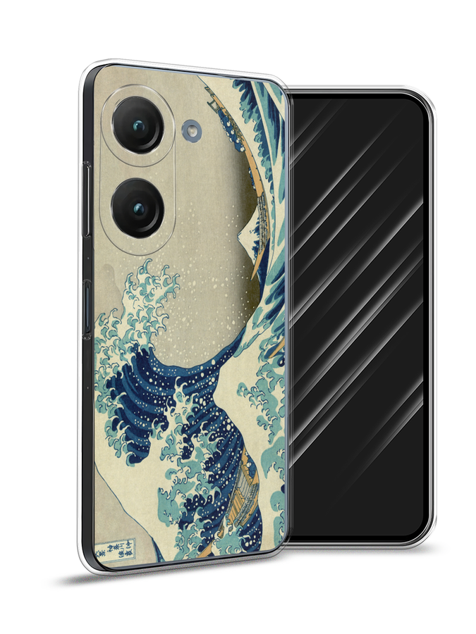 

Чехол Awog на Asus ZenFone 9 "Большая волна в Канагаве", Серый;синий;голубой, 44850-9