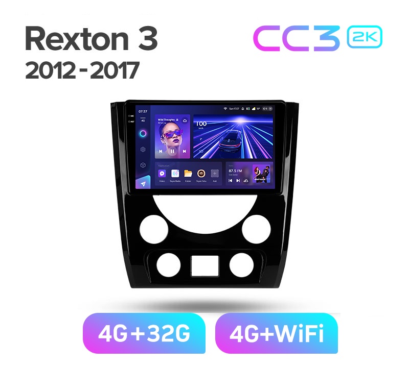 Магнитола TEYES SsangYong Rexton 2012-2017 г CC3 2K 432ГБ 3389000₽