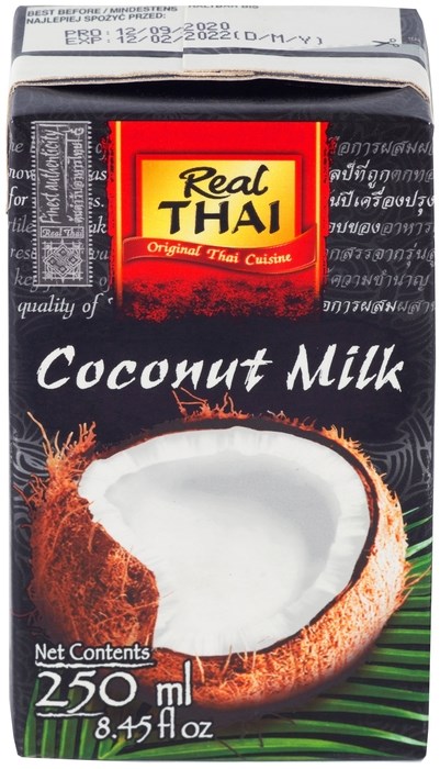 фото Молоко кокосовое real thai в упаковке тетра-пак 250 мл