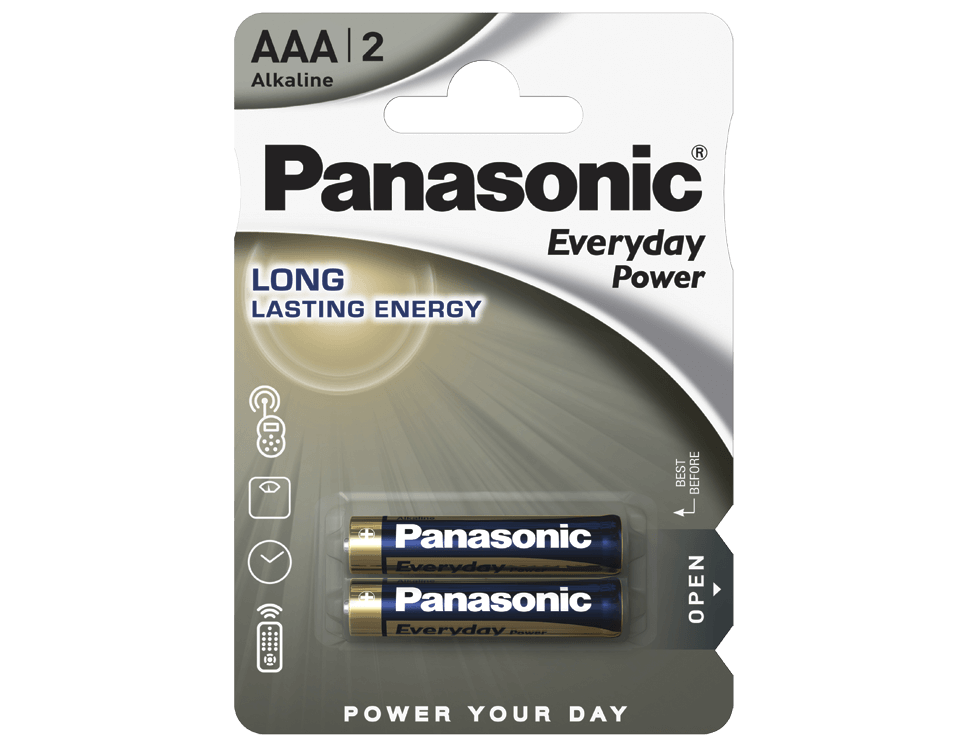 

Щелочные батарейки Panasonic Everyday Power (AAA) LR03REE-2BR, Panasonic-5
