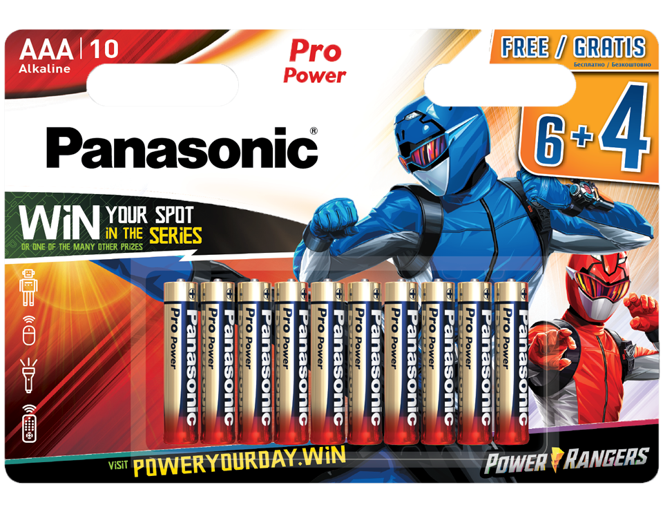 

Щелочные батарейки Panasonic Pro Power LR03XEG-10B4FP, Panasonic-2
