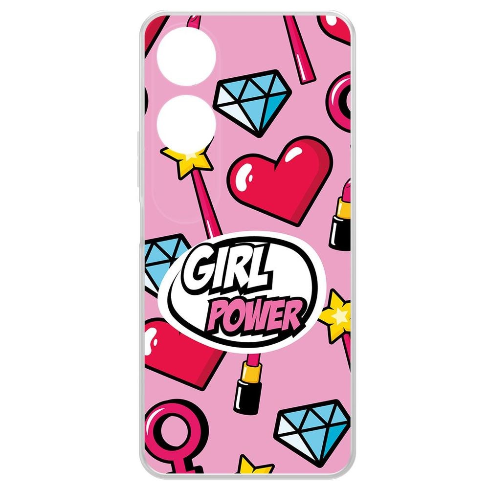 

Чехол-накладка Krutoff Clear Case Girl Power для Honor X5 Plus, Прозрачный