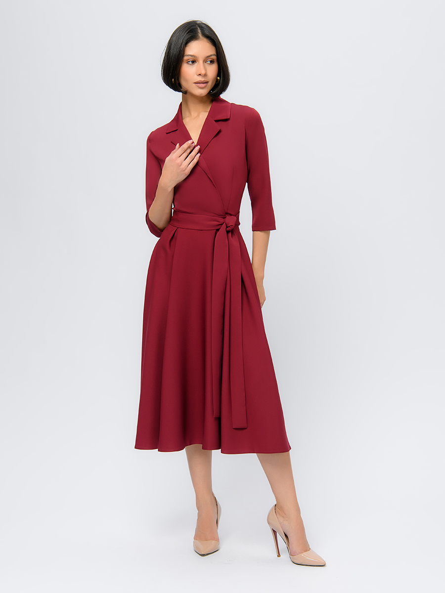 

Платье женское 1001dress 0102082 бордовое 56 RU, Бордовый, 0102082