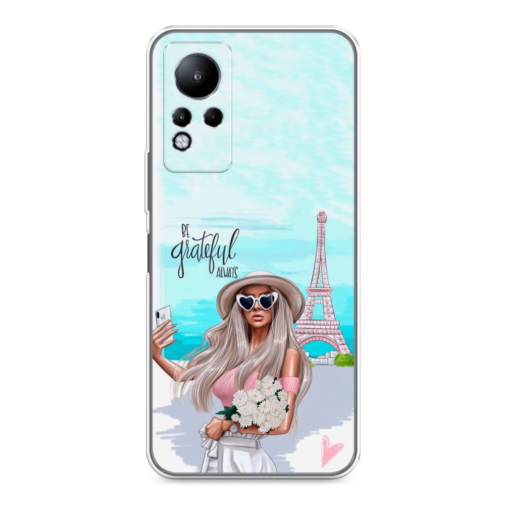 

Чехол для Infinix Note 11/12 G88 "Селфи Париж", Голубой;бежевый, 3100450-6