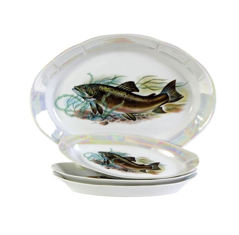 фото Набор посуды для заливного добрушский фарфор рыбы 4 предмета добрушский фарфоровый завод