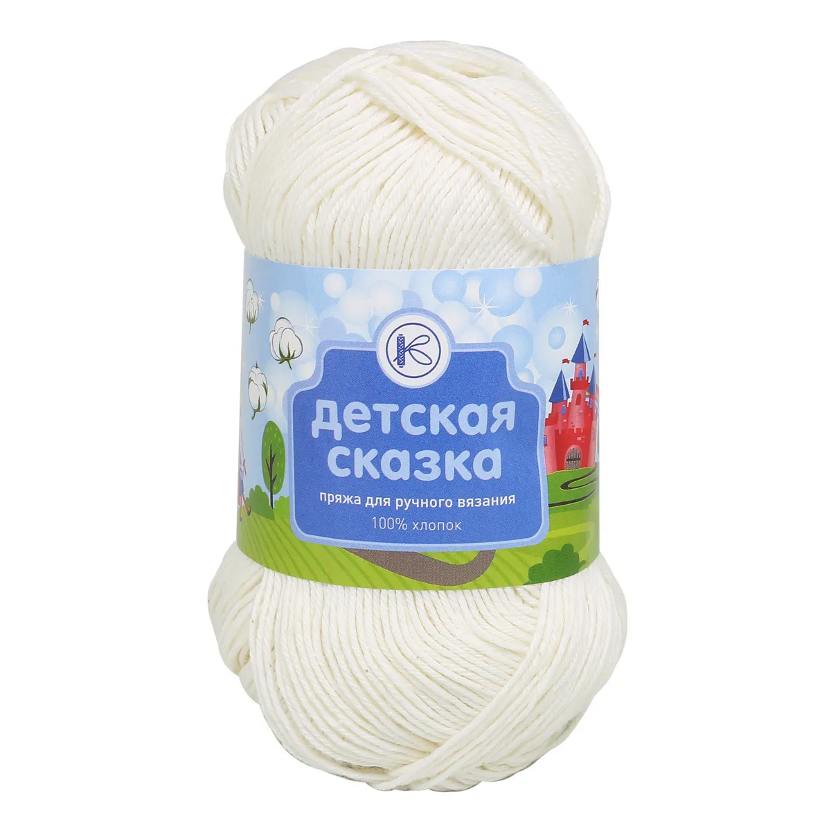 

Пряжа ПНК Кирова Детская сказка, хлопок, 800 г, 250 м, цвет 0101, Белый