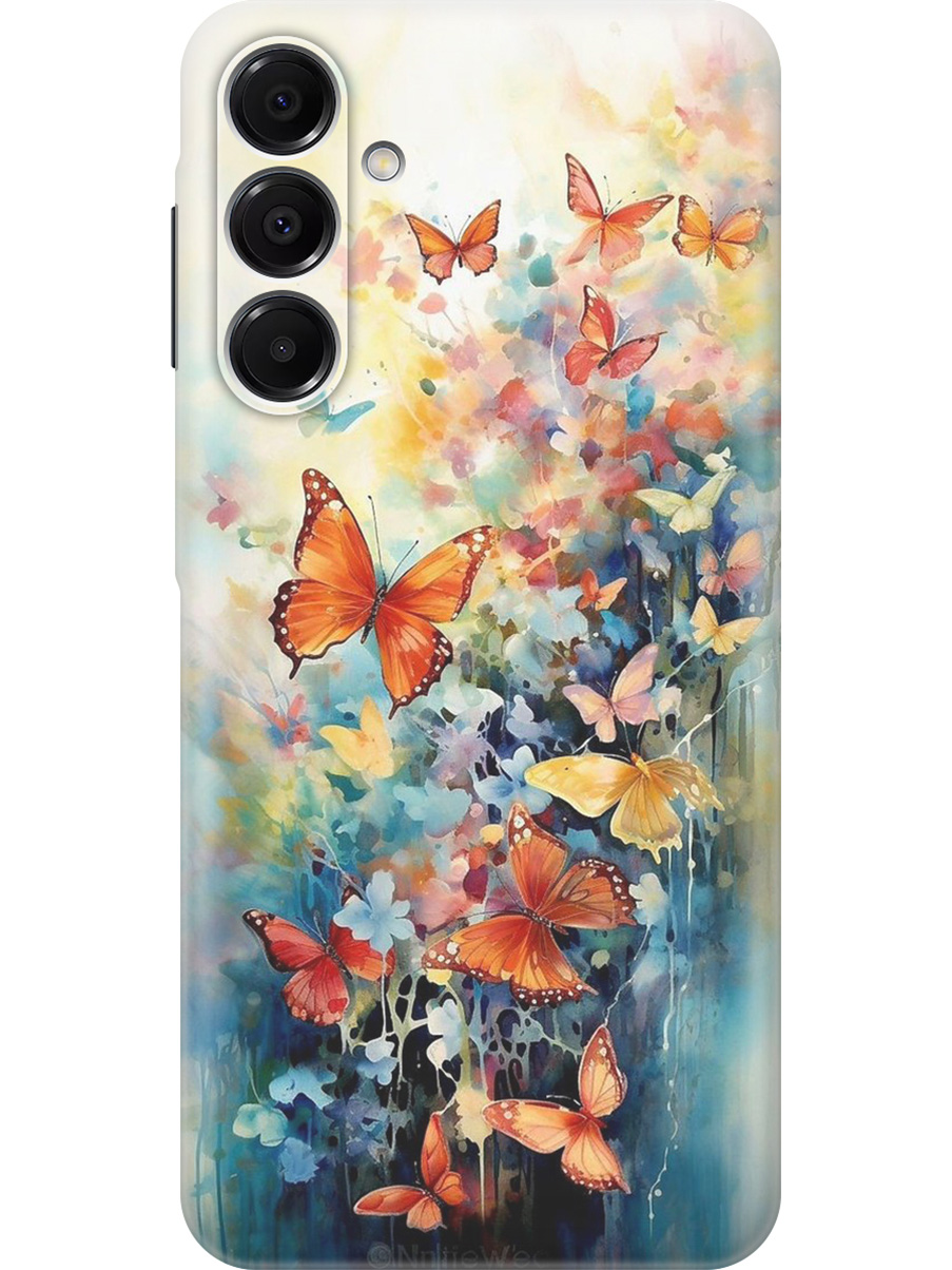 

Силиконовый чехол на Samsung Galaxy A16 с принтом "Бабочки акварелью", Прозрачный;желтый;красный;синий, 786721791