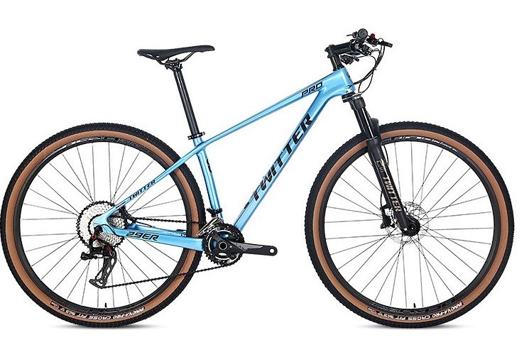 Велосипед горный TWITTER LEOPARD PRO карбоновый 27,5 синий (р. 17)