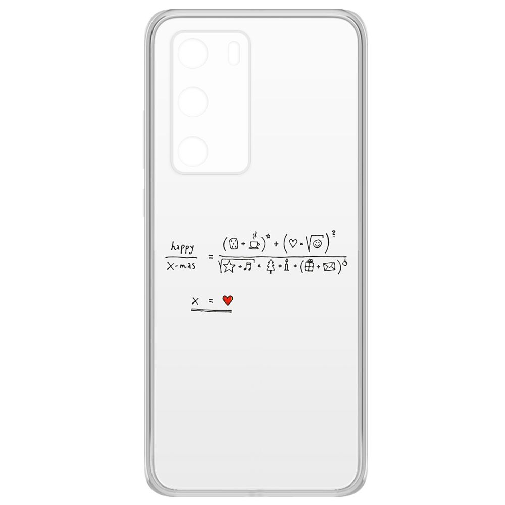 фото Чехол-накладка krutoff clear case праздничная формула для huawei p40