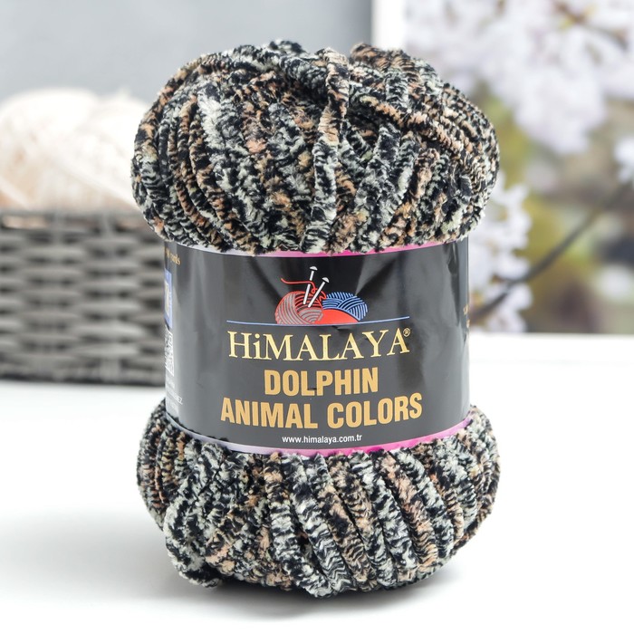 

Himalaya "Dolphin animal colors" 100% полиэстер 90 м /100 гр (83102 черно-бело-коричневый)