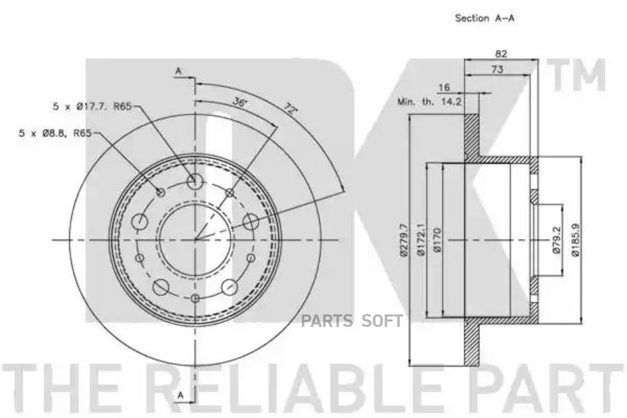 

203732nk_диск тормозной задний citroen jumper, fiat ducato, peugeot boxer 2.0-2.8hdi 02>