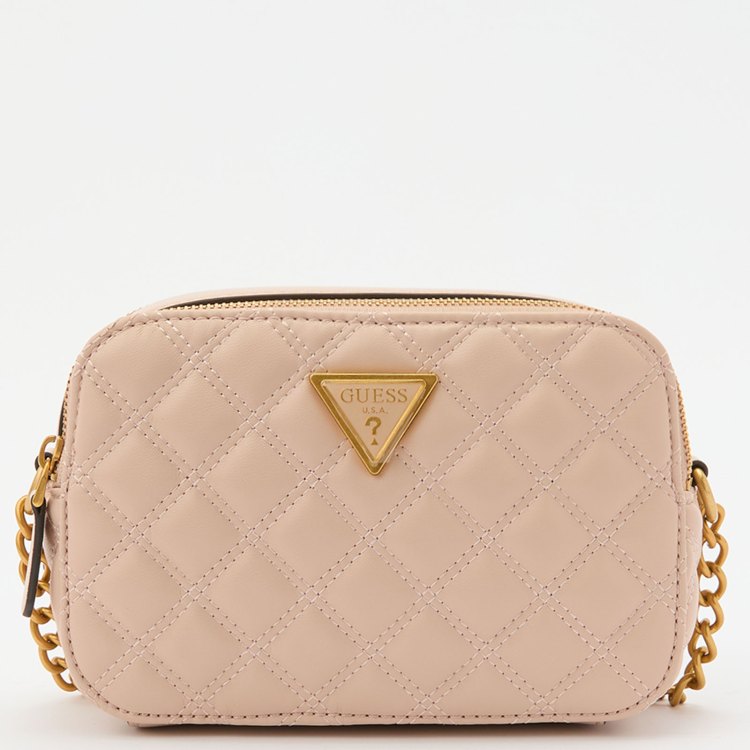 

Сумка кросс-боди женская Guess HWQA8748140 розово-бежевая, Бежевый, HWQA8748140