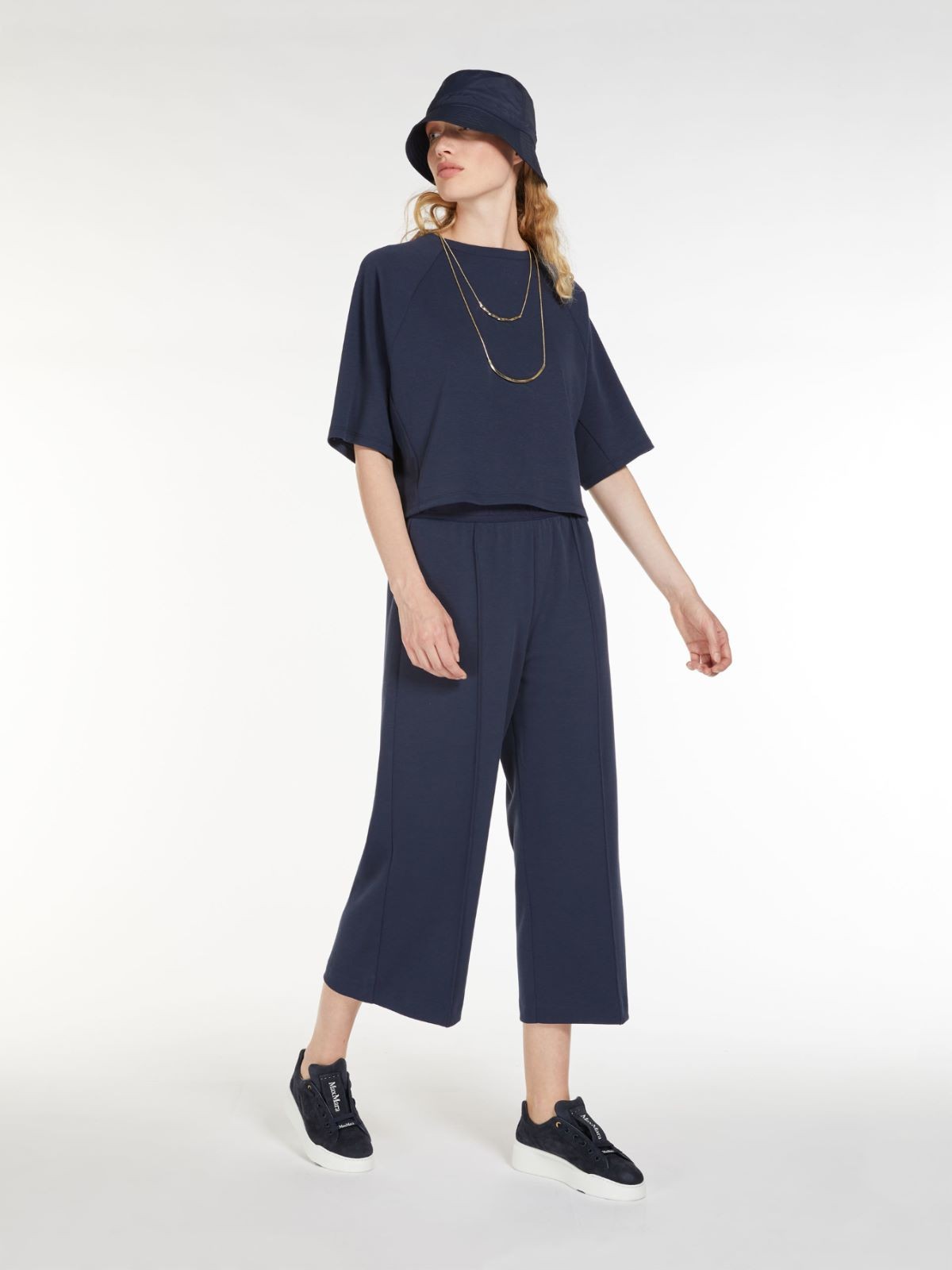 

Брюки женские Max Mara 2337810836 синие L, Синий, 2337810836
