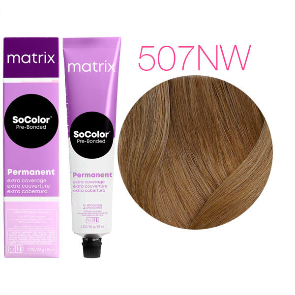 фото Краска matrix socolor pre-bonded 507nw натуральный теплый блондин 90мл