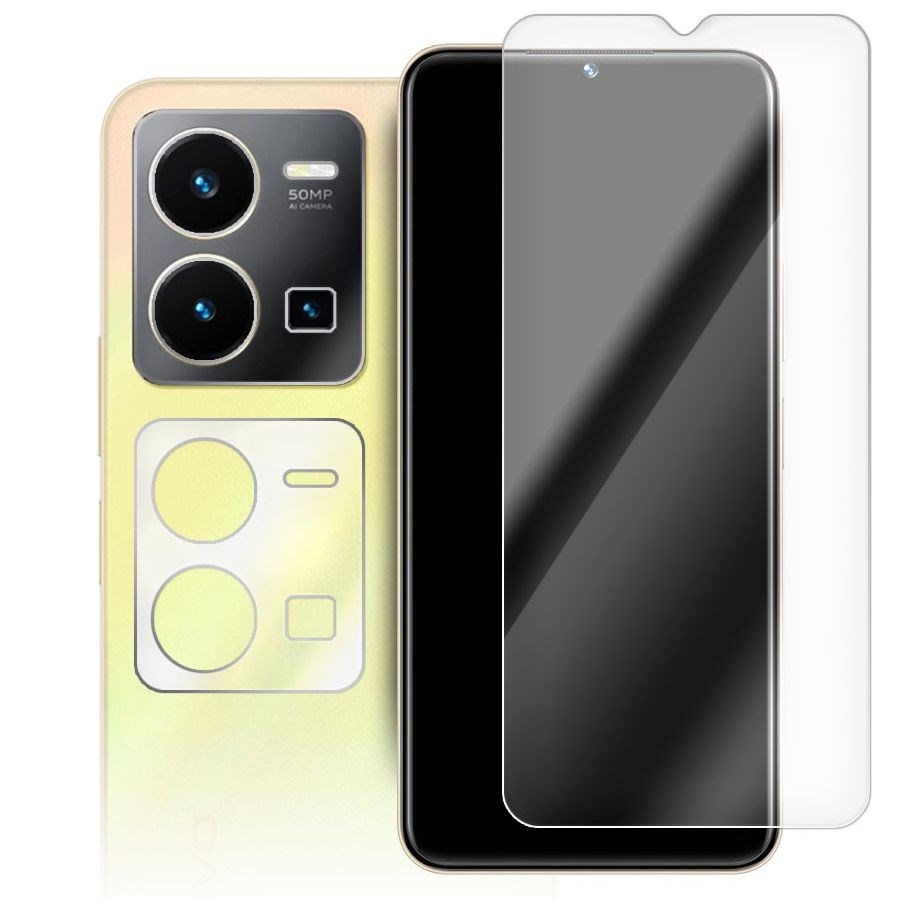 

Стекло защитное гибридное для Vivo Y35 + защита камеры (2 шт.)