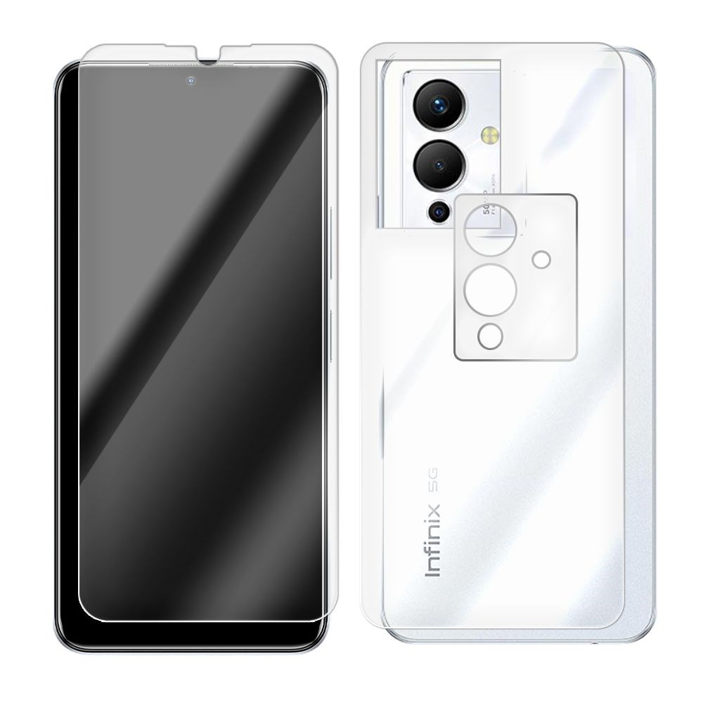 

Комплект из защитных гибридных стекол для INFINIX Note 12 5G перед/зад/камера