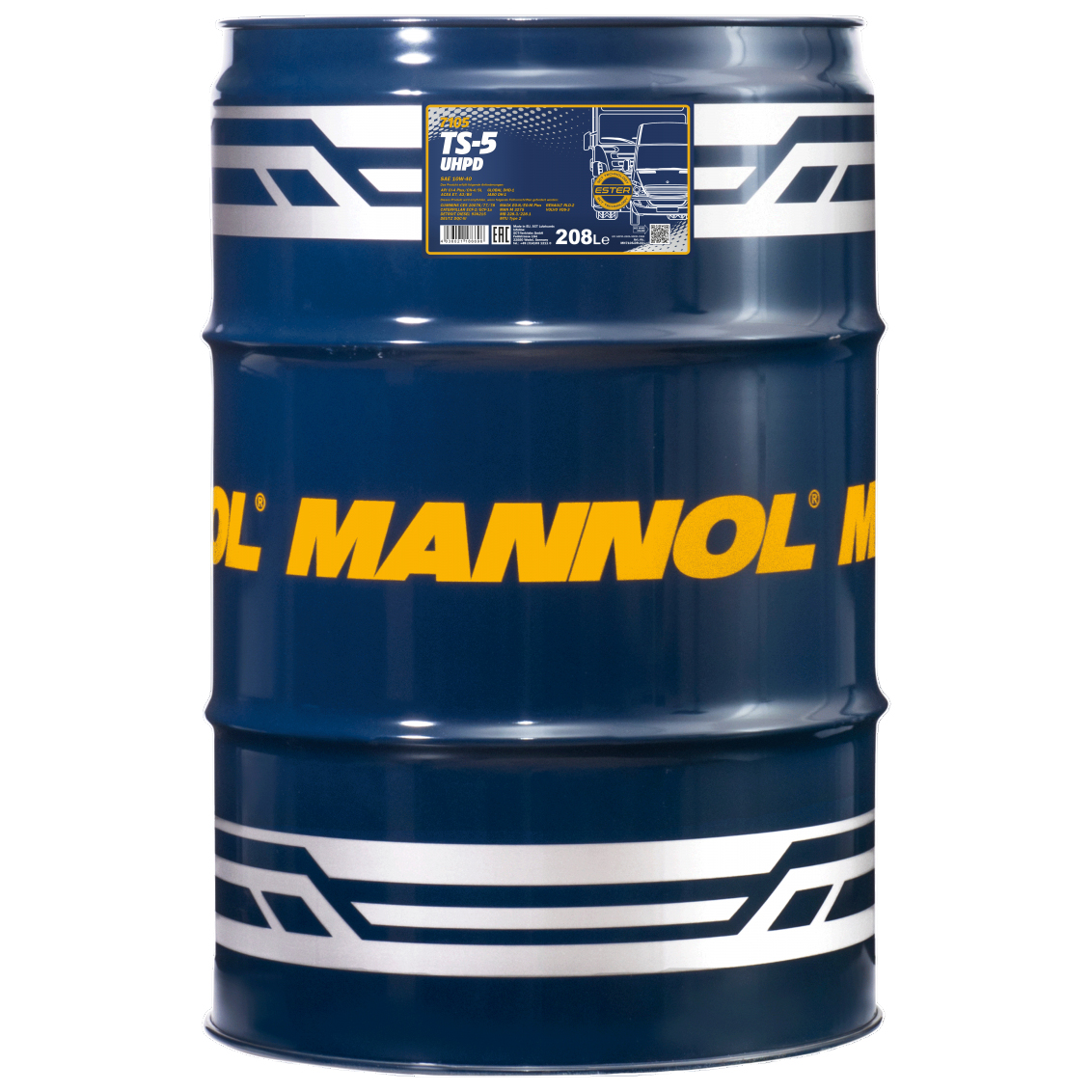 Моторное масло для грузовых автомобилей <<MANNOL 7105>> TS-5 UHPD10W40, полусинтетика, 208
