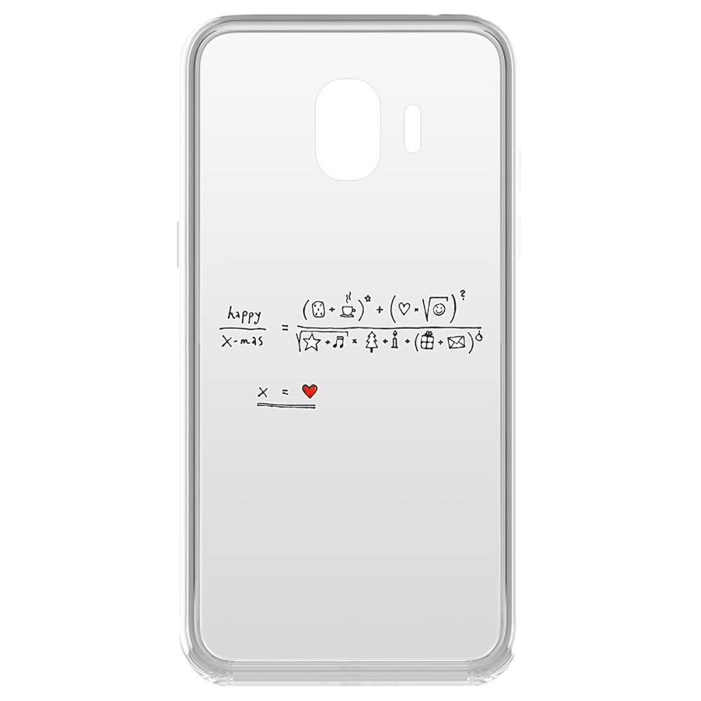 фото Чехол-накладка krutoff clear case праздничная формула для samsung galaxy j2 (2018) (j250)