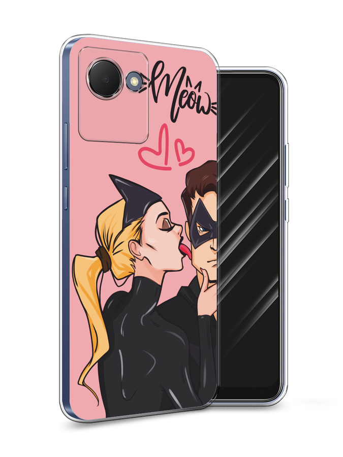 

Чехол Awog на Realme Narzo 50i Prime "Kiss of Cat Woman", Розовый;черный;бежевый, 2510650-1
