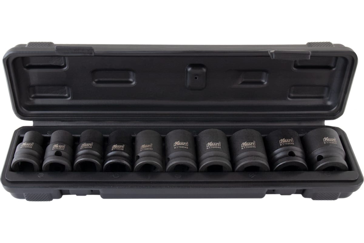 

Набор Ударных Головок 1/2 10 Шт: 10, 12, 13, 14, 15, 17, 19, 21, 22, 24 Mm Kraft арт. KT