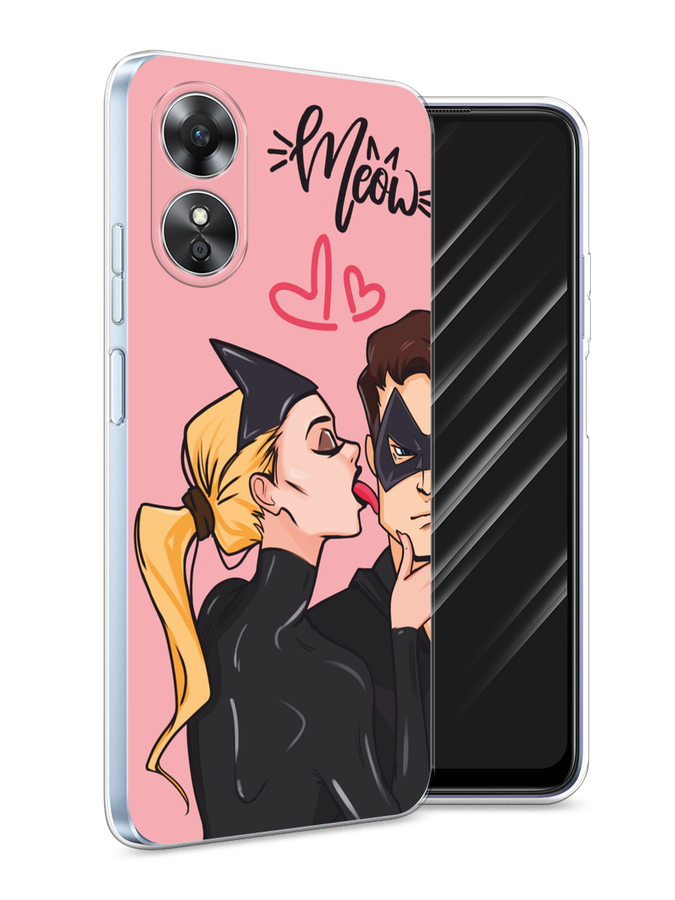 

Чехол Awog на Oppo A17 "Kiss of Cat Woman", Розовый;черный;бежевый, 2512050-1