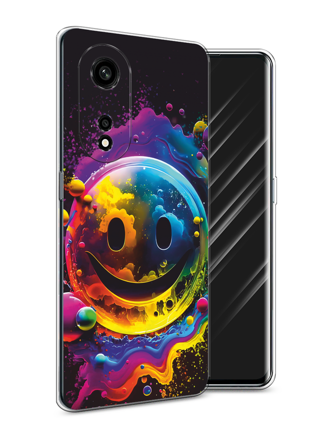 

Чехол Awog на Oppo A1 Pro "Кислотный смайл", Фиолетовый;желтый;синий, 2512250-1