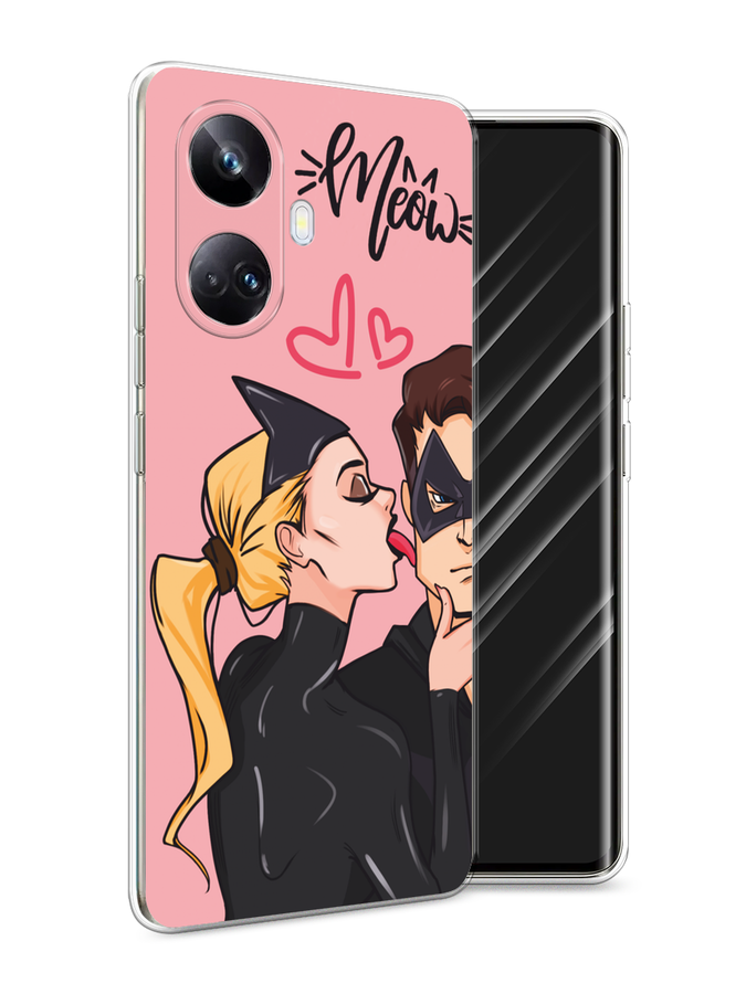 

Чехол Awog на Realme 10 Pro+ "Kiss of Cat Woman", Розовый;черный;бежевый, 2512350-1