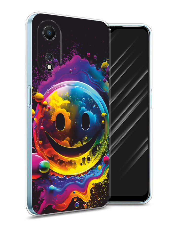

Чехол Awog на Oppo A58 5G "Кислотный смайл", Фиолетовый;желтый;синий, 2512450-1