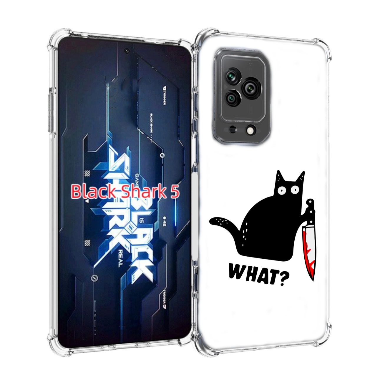 

Чехол MyPads котик-убийца для Xiaomi Black Shark 5, Прозрачный, Tocco