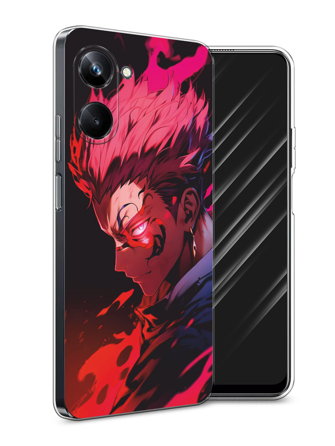 

Чехол Awog на Realme 10 Pro "Взгляд Сукуны", Розовый;красный;черный, 2512550-1