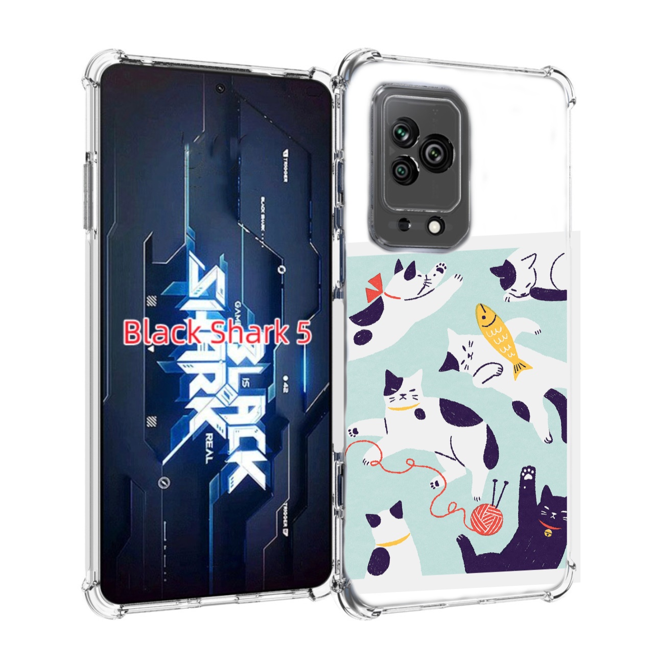 

Чехол MyPads коты-с-клубками для Xiaomi Black Shark 5, Прозрачный, Tocco