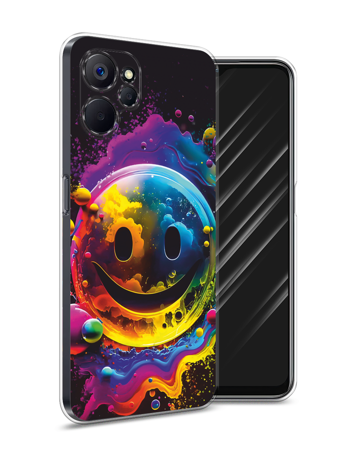 

Чехол Awog на Realme 10 5G "Кислотный смайл", Фиолетовый;желтый;синий, 2512650-1
